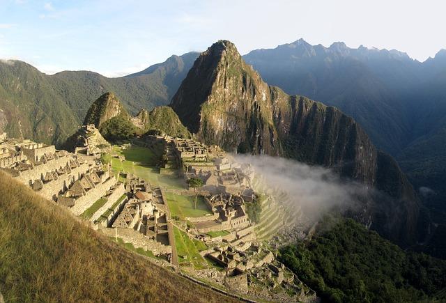 Surrounded by stunning natural beauty, Machu Picchu offers breathtaking views of the Andean mountains in the distance and the lush greenery of the surrounding jungle.